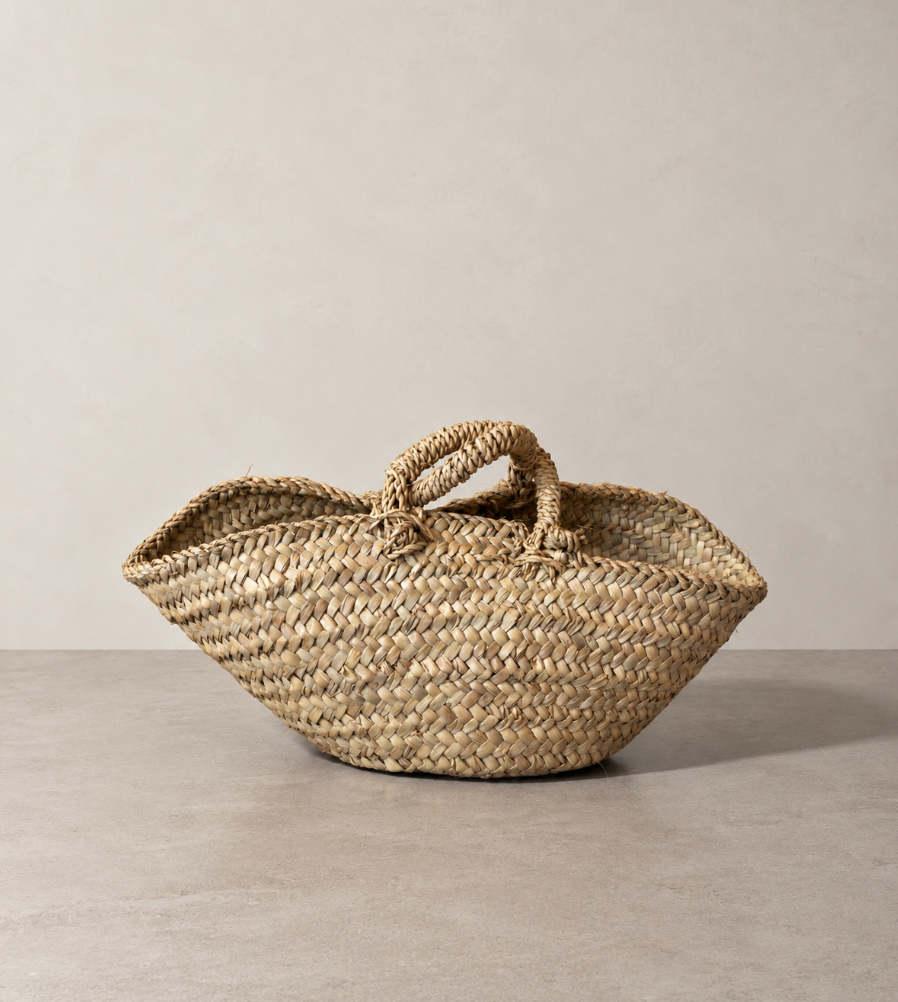 HANDWOVEN PALM LEAF BASKET