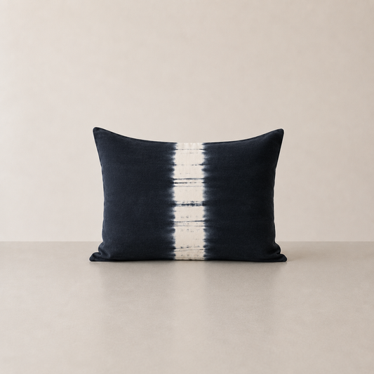 BLACK TIE-DYE CUSHION COVER