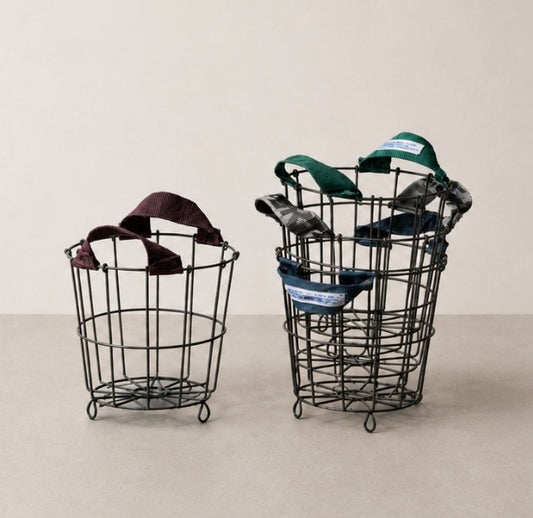 BELT HANDLE ROUND BASKET